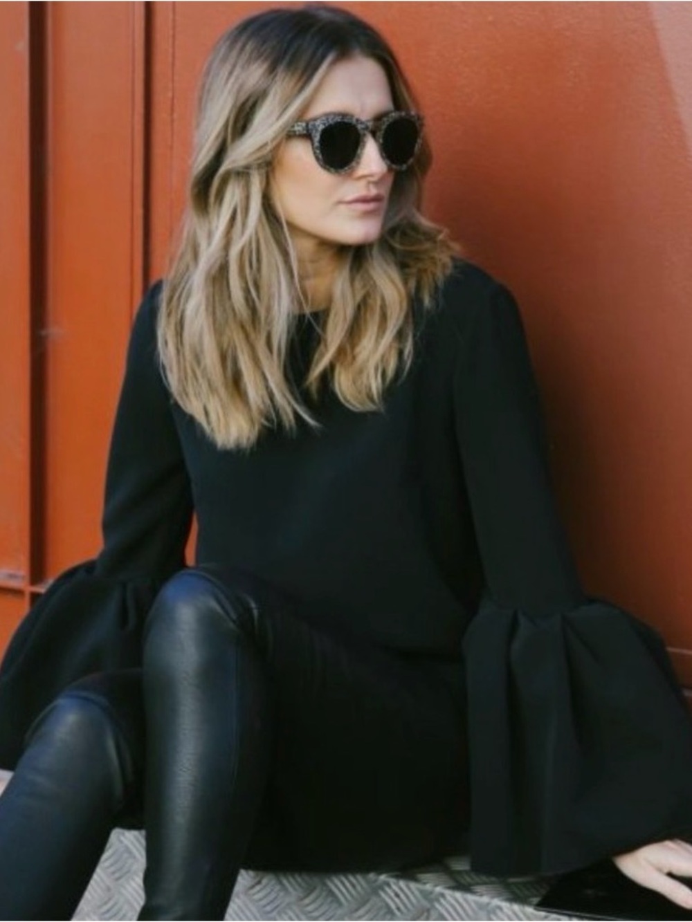 Theory Black Lamb Leather Leggings size 0 - Picture 10 of 14